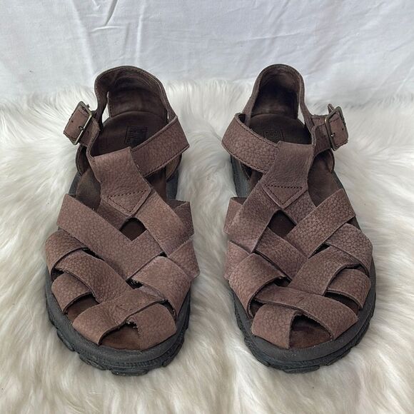 Teva Cross Up Brown Nubuck Fisherman Sandals‎ Sz 11